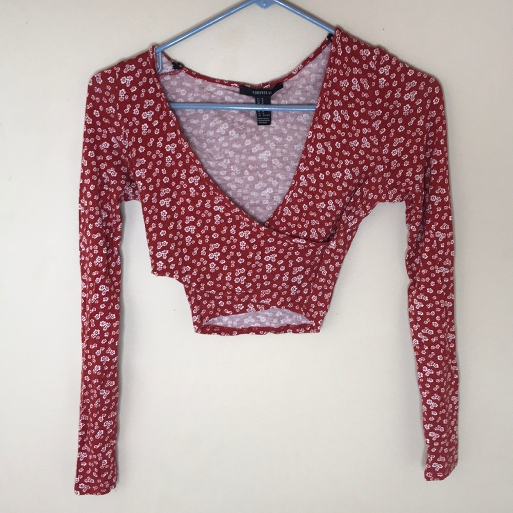 Floral crossover top